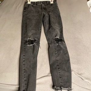 Black (sorta light wash) ripped jeans